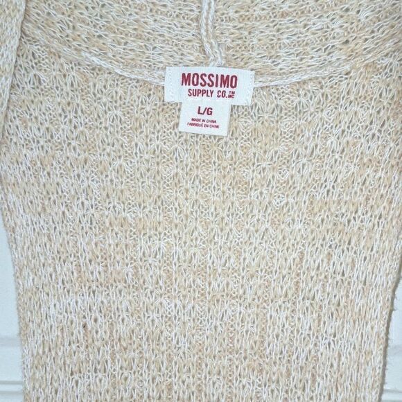 Crochet BOHO Open Cardigan Sweater Vest Duster Maxi 100% Cotton SOFT Mossimo L - Picture 6 of 15
